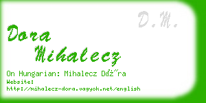 dora mihalecz business card